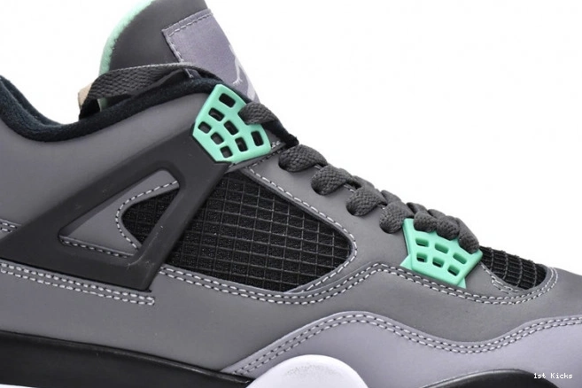 1st Kicks Shoes Retro Jordan Glow 4 Green 308497-033 Air 0817